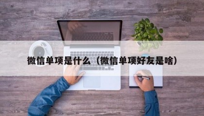 微信单项是什么（微信单项好友是啥）