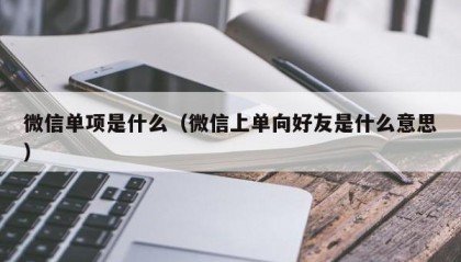 微信单项是什么（微信上单向好友是什么意思）